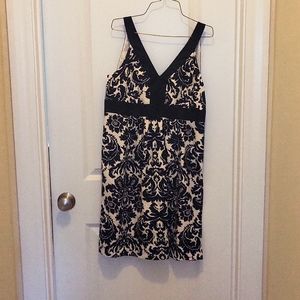 Black and white silky dress